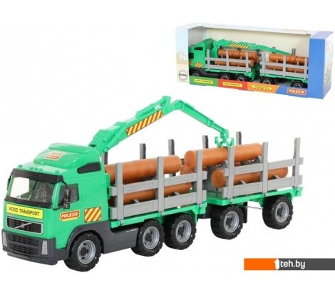  - Игрушечный транспорт Полесье Volvo автомобиль-лесовоз с прицепом 9500 - Volvo автомобиль-лесовоз с прицепом 9500