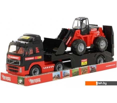  - Игрушечный транспорт Полесье Трейлер + трактор Mammoet Volvo (в лотке) 57105 - Трейлер + трактор Mammoet Volvo (в лотке) 57105