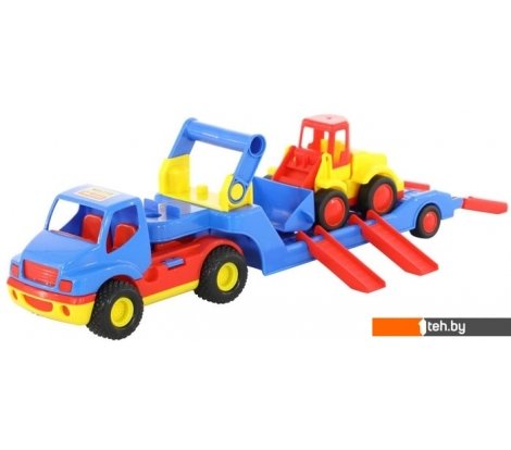 - Игрушечный транспорт Полесье КонсТрак автомобиль-трейлер + погрузчик 8879 - КонсТрак автомобиль-трейлер + погрузчик 8879