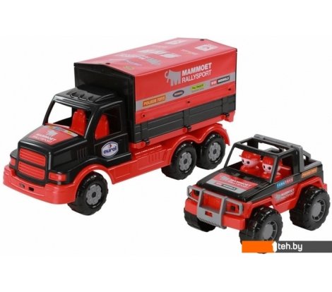 - Игрушечный транспорт Полесье Mammoet Автомобиль с тентом + ралли-джип 67951 - Mammoet Автомобиль с тентом + ралли-джип 67951