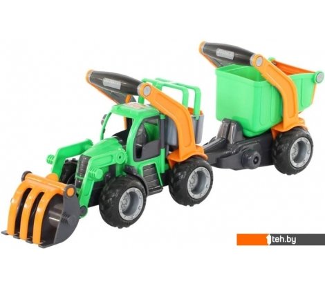  - Игрушечный транспорт Полесье ГрипТрак трактор-погрузчик с полуприцепом 48431 - ГрипТрак трактор-погрузчик с полуприцепом 48431