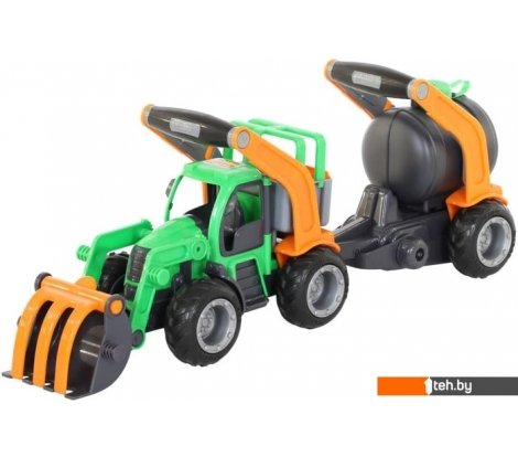  - Игрушечный транспорт Полесье ГрипТрак трактор-погрузчик с цистерной 48424 - ГрипТрак трактор-погрузчик с цистерной 48424