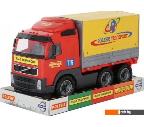 - Игрушечный транспорт Полесье Volvo автомобиль бортовой тентовый 58287 - Volvo автомобиль бортовой тентовый 58287