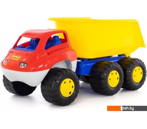 - Игрушечный транспорт Полесье Дакар автомобиль-самосвал с прицепом 46116 - Дакар автомобиль-самосвал с прицепом 46116
