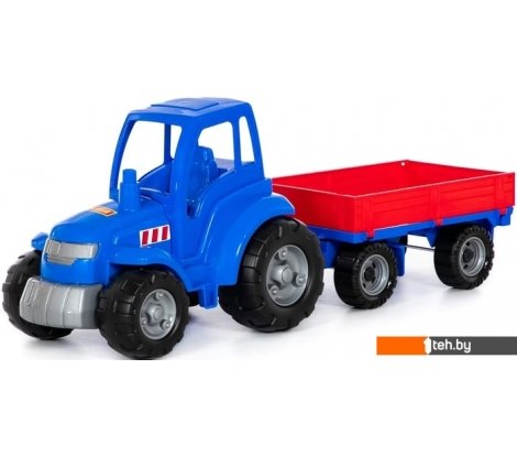  - Игрушечный транспорт Полесье Трактор Чемпион с прицепом 84743 (синий) - Трактор Чемпион с прицепом 84743 (синий)