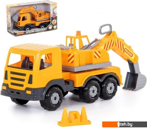  - Игрушечный транспорт Полесье Престиж автомобиль-экскаватор 76052 - Престиж автомобиль-экскаватор 76052