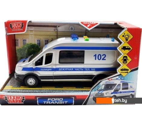  - Игрушечный транспорт Технопарк Ford Transit Полиция TRANSITVAN-22PLPOL-SR - Ford Transit Полиция TRANSITVAN-22PLPOL-SR
