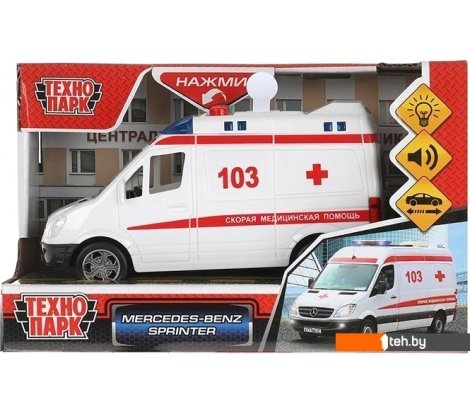  - Игрушечный транспорт Технопарк Mercedes-Benz Sprinter SPRINTERVAN-15PLAMB-WH - Mercedes-Benz Sprinter SPRINTERVAN-15PLAMB-WH