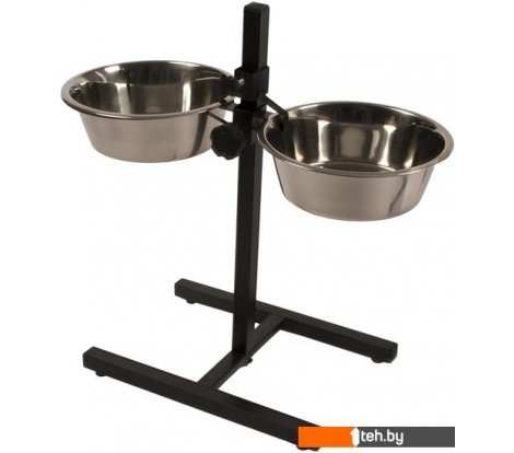  - Миски, поилки, кормушки для животных Duvo Plus Twin feeder H-stand + bowls XXL - Twin feeder H-stand + bowls XXL