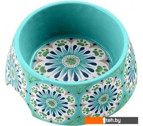  - Миски, поилки, кормушки для животных TarHong Carmel PVA3071PBMRT (бирюзовый с рисунком) - Carmel PVA3071PBMRT (бирюзовый с рисунком)
