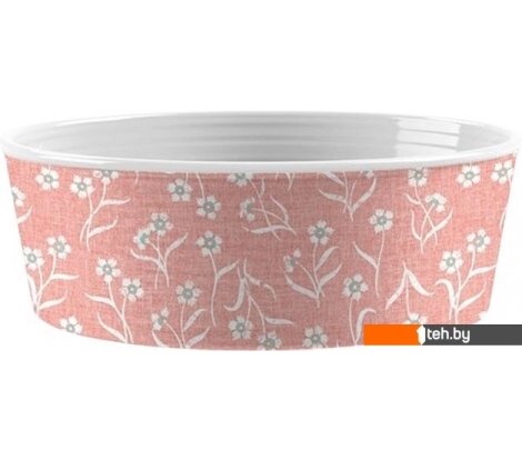 - Миски, поилки, кормушки для животных TarHong Flower Fields PDR5067PBFP (белый/розовый с рисунком) - Flower Fields PDR5067PBFP (белый/розовый с рисунком)