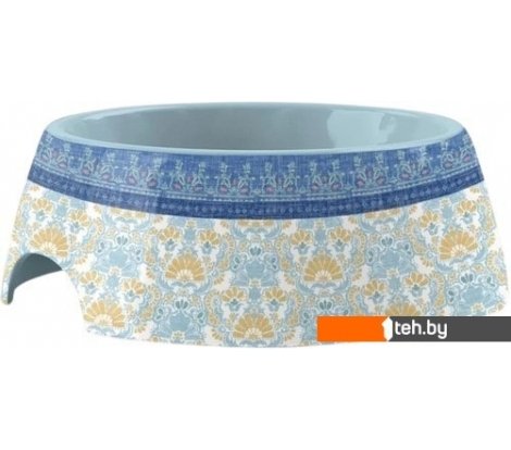  - Миски, поилки, кормушки для животных TarHong Flower Fields PVA3063PBFCM (голубой с рисунком) - Flower Fields PVA3063PBFCM (голубой с рисунком)