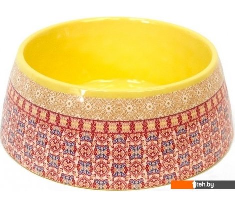  - Миски, поилки, кормушки для животных TarHong Flower Fields PVA3071PBFTM (желтый/красный с рисунком) - Flower Fields PVA3071PBFTM (желтый/красный с рисунком)