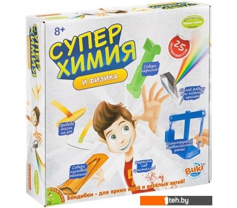  - Игры-опыты, эксперименты Bondibon Науки с Буки Суперхимия ВВ1860 - Науки с Буки Суперхимия ВВ1860