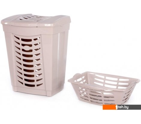  - Ящики, корзины, органайзеры Полесье №1 с крышкой и корзинкой 07619 (темно-кремовый) - №1 с крышкой и корзинкой 07619 (темно-кремовый)