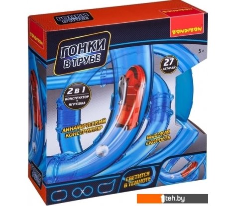  - Детские автотреки, трассы Bondibon Гонки в трубе 27 деталей - Гонки в трубе 27 деталей