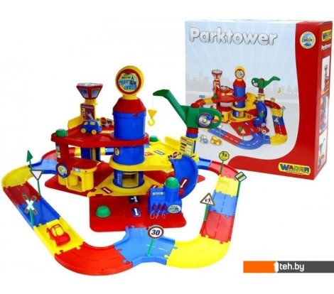  - Детские автотреки, трассы Полесье Паркинг 3-уровневый с дорогой и автомобилями 37862 - Паркинг 3-уровневый с дорогой и автомобилями 37862