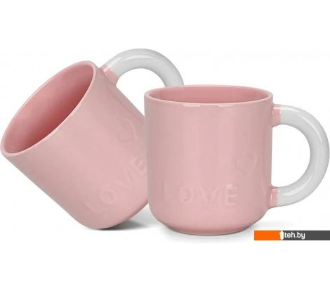  - Кружки, чашки, стаканы для горячих напитков Fissman Pink 3738 (2шт) - Pink 3738 (2шт)