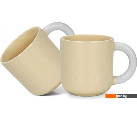  - Кружки, чашки, стаканы для горячих напитков Fissman Yellow 3741 (2шт) - Yellow 3741 (2шт)