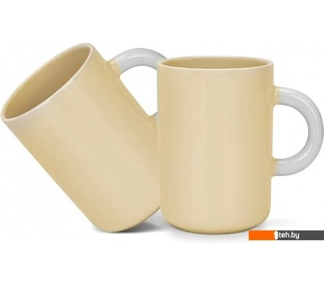  - Кружки, чашки, стаканы для горячих напитков Fissman Yellow 3746 (2шт) - Yellow 3746 (2шт)