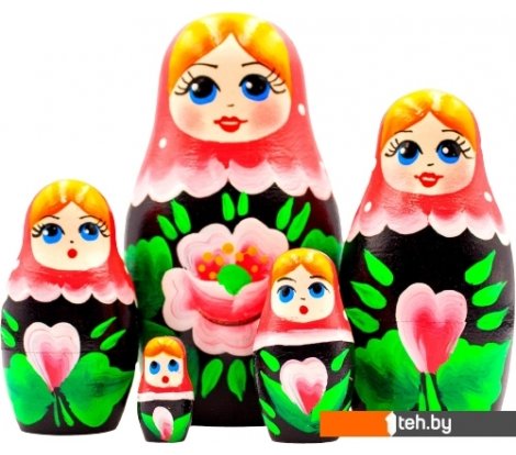  - Развивающие игрушки Брестская Фабрика Сувениров В розовом платке и сакурой (набор 5 шт) - В розовом платке и сакурой (набор 5 шт)