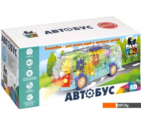  - Развивающие игрушки Bondibon Baby You Автобус с шестеренками ВВ5589 - Baby You Автобус с шестеренками ВВ5589