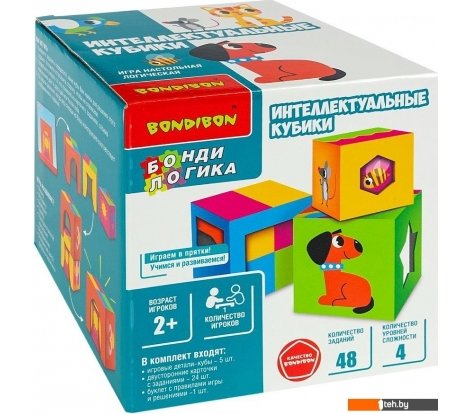  - Развивающие игрушки Bondibon Интеллектуальные кубики ВВ6247 - Интеллектуальные кубики ВВ6247