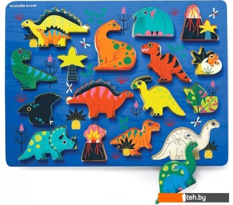  - Развивающие игрушки Crocodile Creek Двусторонний. Динозавры 2873-2 - Двусторонний. Динозавры 2873-2