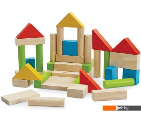  - Развивающие игрушки Plan Toys 40 цветных блоков 5513 - 40 цветных блоков 5513