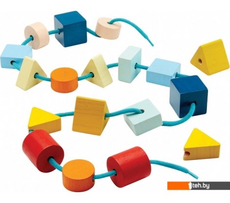  - Развивающие игрушки Plan Toys Шнуровка Фигуры 5466 - Шнуровка Фигуры 5466
