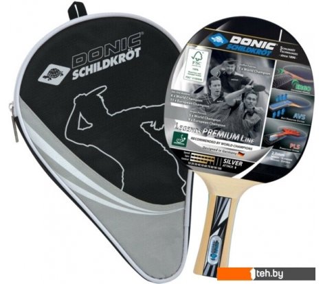  - Ракетки, мячи и аксессуары для настольного тенниса Donic-Schildkrot Legends 754430 (серебристый) - Legends 754430 (серебристый)