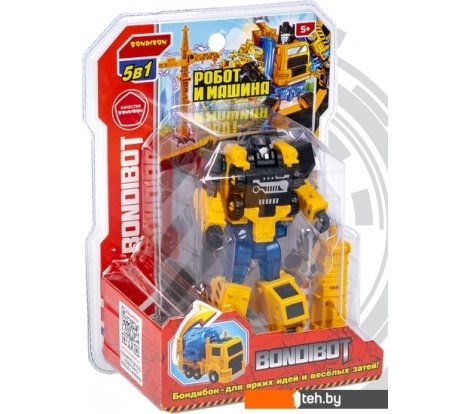  - Роботы, трансформеры, фигурки Bondibon Bondibot Автокран ВВ5928 (желтый) - Bondibot Автокран ВВ5928 (желтый)