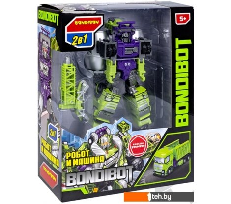  - Роботы, трансформеры, фигурки Bondibon Bondibot Бетономешалка ВВ5932 (зеленый) - Bondibot Бетономешалка ВВ5932 (зеленый)