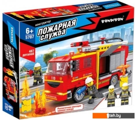  - Конструкторы Bondibon Пожарная Служба ВВ5707 Пожарная машина - Пожарная Служба ВВ5707 Пожарная машина