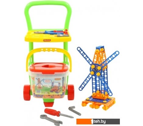  - Конструкторы Полесье 54401 Тележка Caddie с конструктором Изобретатель. Набор №542 - 54401 Тележка Caddie с конструктором Изобретатель. Набор №542