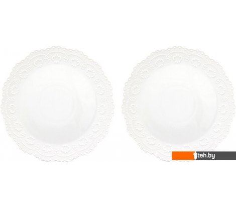 - Тарелки, салатники, блюда и наборы Elan Gallery Белый узор 540156 (2 шт) - Белый узор 540156 (2 шт)