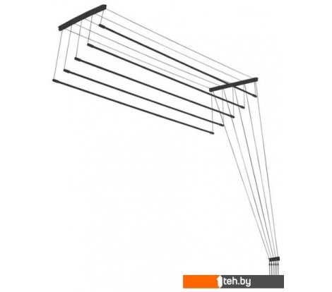  - Сушилки для белья Comfort Alumin Group Потолочная 5 прутьев Black Style 160 см (алюминий) - Group Потолочная 5 прутьев Black Style 160 см (алюминий)