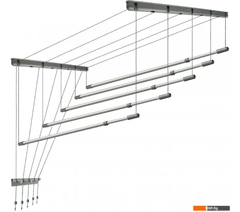  - Сушилки для белья Comfort Alumin Потолочная 5 прутьев Silver Style Telescop 140-250 см (алюминий) - Потолочная 5 прутьев Silver Style Telescop 140-250 см (алюминий)