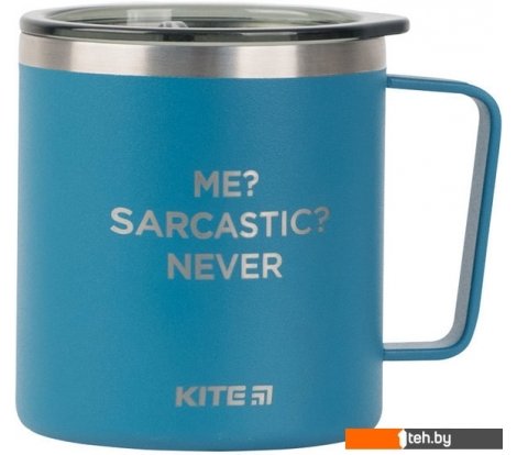 - Термосы, термокружки и многоразовые стаканы Kite K22-379-02 400 мл (синий) - K22-379-02 400 мл (синий)