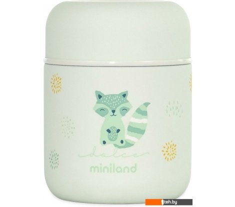 - Термосы, термокружки и многоразовые стаканы Miniland Thermy Dolce Mini 280мл (бирюзовый/енот) - Thermy Dolce Mini 280мл (бирюзовый/енот)