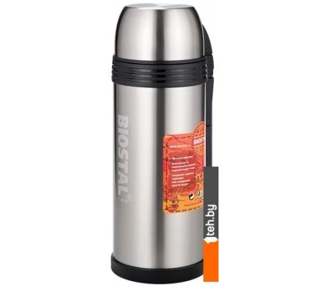  - Термосы, термокружки и многоразовые стаканы БИОСТАЛЬ NGP-1800P (серебристый) - NGP-1800P (серебристый)