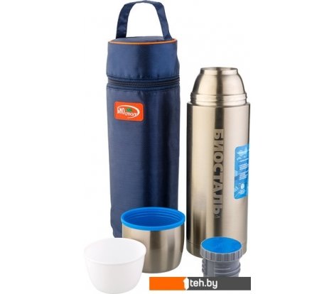  - Термосы, термокружки и многоразовые стаканы БИОСТАЛЬ NBP-1000-1 1л (серебристый) - NBP-1000-1 1л (серебристый)