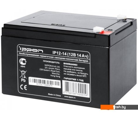  - Аккумуляторы для ИБП IPPON IP12-14 (12В/14 А·ч) - IP12-14 (12В/14 А·ч)