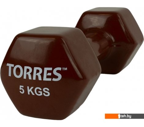  - Гантели, гири, штанги Torres PL522207 5 кг (коричневый) - PL522207 5 кг (коричневый)