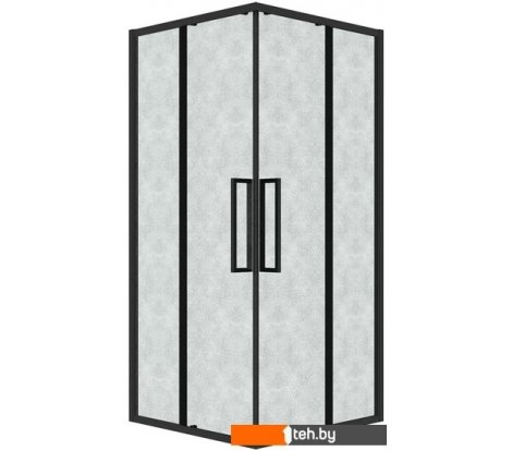  - Душевые кабины Grossman Cosmo 100x100x195 300.K33.02.1010.21.02 (черный матовый/шиншилла стекло) - Cosmo 100x100x195 300.K33.02.1010.21.02 (черный матовый/шиншилла стекло)