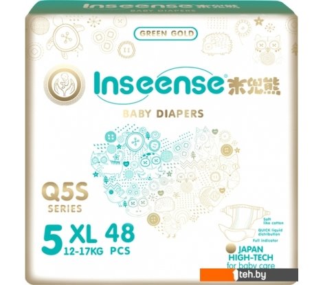  - Детские подгузники Inseense Q5S XL 12-17 кг Ins72775 (48 шт) - Q5S XL 12-17 кг Ins72775 (48 шт)