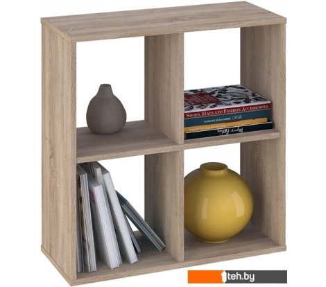  - Полки, стеллажи, системы хранения Polini Kids Home Smart Кубический 4 секции 0001692.68 (дуб) - Home Smart Кубический 4 секции 0001692.68 (дуб)