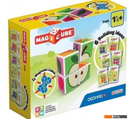  - Развивающие игрушки Geomag Магнитные кубики фрукты GM131 - Магнитные кубики фрукты GM131
