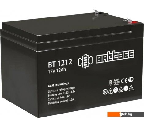  - Аккумуляторы для ИБП BattBee BT 1212 (12В/12Ач) - BT 1212 (12В/12Ач)