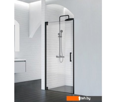  - Душевые кабины BelBagno MARMI-B-1-90-C-NERO (прозрачное стекло) - MARMI-B-1-90-C-NERO (прозрачное стекло)